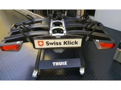 Swiss Klick Kennzeichenhalter Langformat  Vorderseite Schwarz