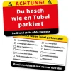 Swissmeme Scherzartikel Parkkarten Tubel, 10 Stück