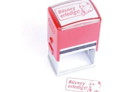 Swissmeme Stempel Büsney erledigt, 7.5 x 12 x 5.5 cm