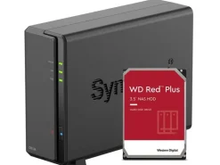 Synology NAS DiskStation DS124 1-bay WD Red Plus 4 TB