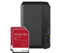 Synology NAS DiskStation DS223, 2-bay WD Red Plus 12 TB