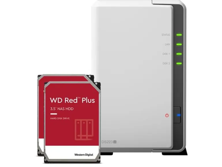 Synology NAS DS223j 2-bay WD Red Plus 8 TB