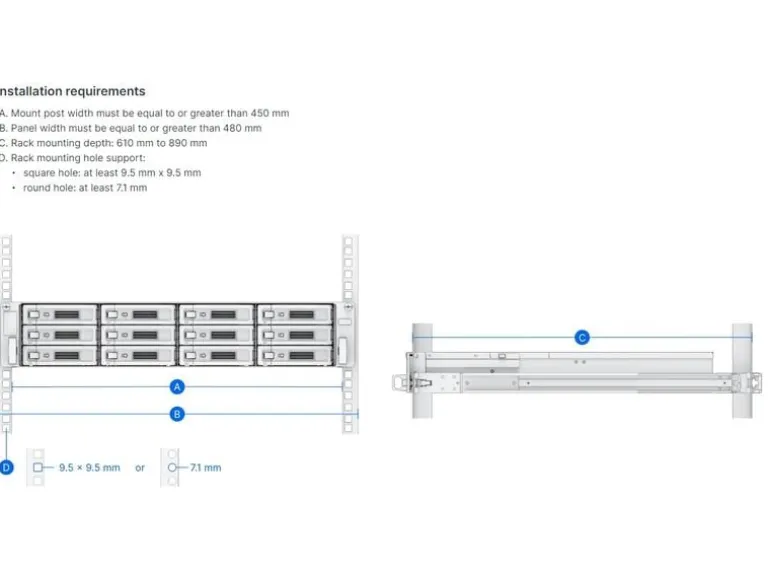 Synology Rackmount-Kit Rail Kit RKS-02 Sliding