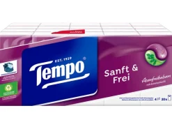 Tempo Taschentücher sanft&frei 4 lagig 20 x 9 Stück