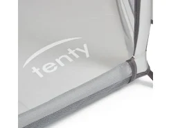 tenty Laufgitter Set Grau, inkl. Matratze und Dach