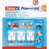 tesa Klebehaken Powerstrips Haken Small Weiss, 1 kg Haltekraft