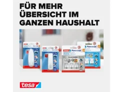 tesa Klebehaken Powerstrips Haken Small Weiss, 1 kg Haltekraft