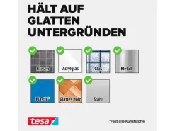tesa Klebehaken Powerstrips Haken Small Weiss, 1 kg Haltekraft