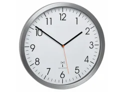 TFA Dostmann Funk-Wanduhr Silber