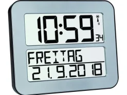 TFA Dostmann Funk-Wanduhr Timeline Max Silber