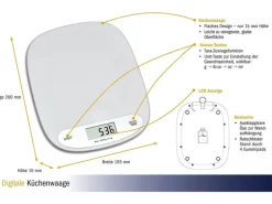 TFA Dostmann Küchenwaage Digital Weiss