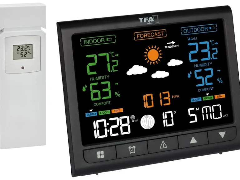 TFA Dostmann Wetterstation Contrast Schwarz