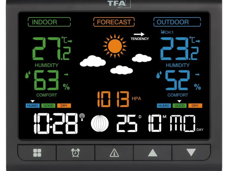 TFA Dostmann Wetterstation Contrast Schwarz