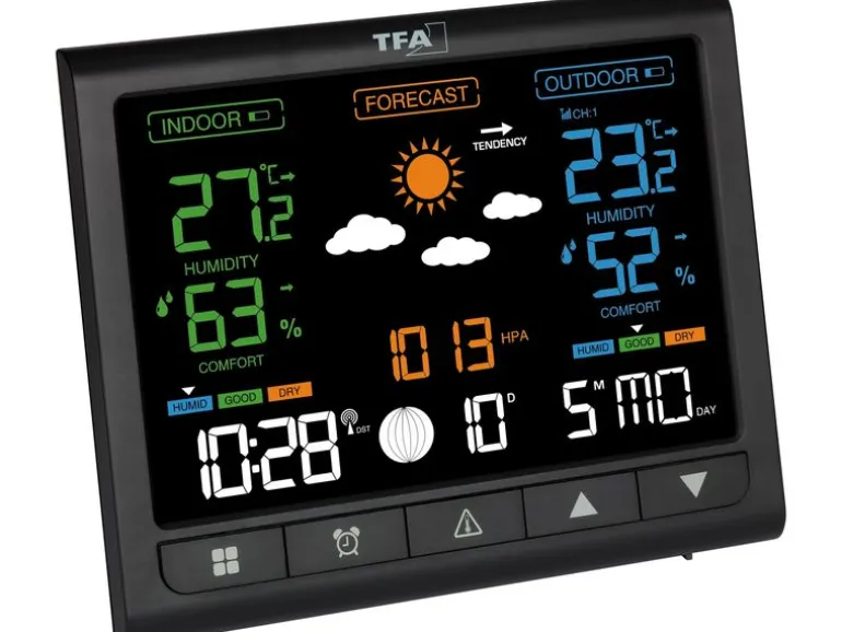 TFA Dostmann Wetterstation Contrast Schwarz