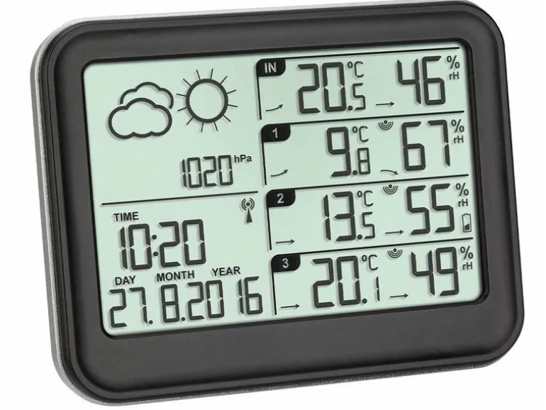TFA Dostmann Wetterstation mit 3 Sendern View