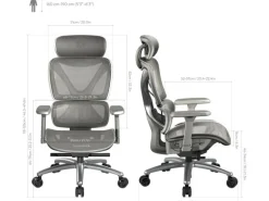 ThunderX3 Bürostuhl XTC-Mesh Grau