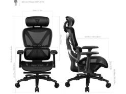 ThunderX3 Bürostuhl XTC-Mesh Schwarz