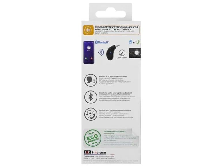 T`nB Bluetooth Empfänger mit 3.5 mm Aux-Anschluss