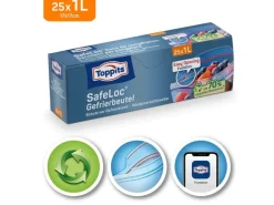 Toppits Gefrierbeutel Doppelverschluss SafeLoc, 25 Stück