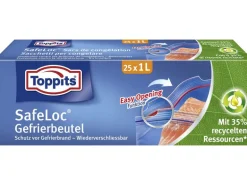 Toppits Gefrierbeutel Doppelverschluss SafeLoc, 25 Stück