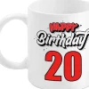 Trendcompany Tasse 20. Geburtstag