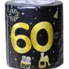 Trendcompany Toilettenpapier 60. Geburtstag, Schwarz, Gold, 10 cm x 25 m