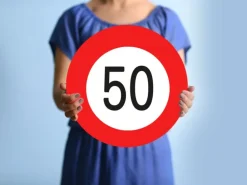 Trendcompany Verkehrsschild zum 50. Geburtstag 45 cm