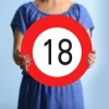 Trendcompany Verkehrsschild 18. Geburtstag 45 cm