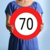 Trendcompany Verkehrsschild zum 70. Geburtstag 45 cm