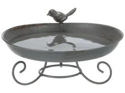 Trixie Vogeltränke zum Hinstellen, 800 ml, ø 22 cm, Grau