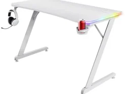 Trust Gaming Tisch GXT 709W Luminus RGB Weiss