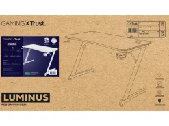 Trust Gaming Tisch GXT 709W Luminus RGB Weiss