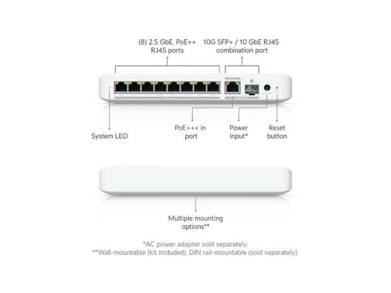 Ubiquiti PoE++ Switch UniFi Flex 2.5G PoE 9 Port
