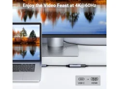 Ugreen Adapter 70444 USB-C auf HDMI 4K 60 Hz Aluminium Schwarz