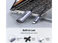 Ugreen Adapter 70444 USB-C auf HDMI 4K 60 Hz Aluminium Schwarz