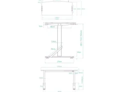 Ultradesk Gaming Tisch Iron Weiss