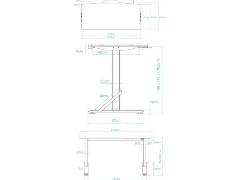 Ultradesk Gaming Tisch Iron Weiss