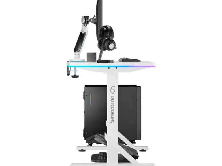 Ultradesk Gaming Tisch Iron Weiss