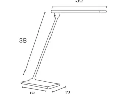 UNiLUX Schreibtischleuchte Terra 680 lm, Grau