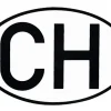 Unitec Hoheitszeichen «CH» für Motorrad zu aufkleben
