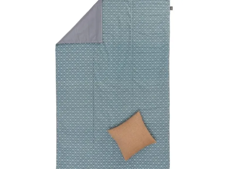 Urbanara Picknickdecke Ankisa 130 x 190 cm - Grüngrau / Weiss