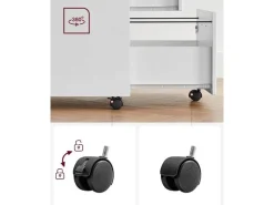 VASAGLE Aktenschrank mit zwei Schubladen