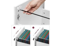 VASAGLE Aktenschrank mit zwei Schubladen