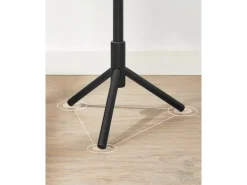 VASAGLE Garderobenständer mit 8 Haken 175 cm, Schwarz