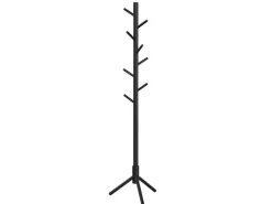 VASAGLE Garderobenständer mit 8 Haken 175 cm, Schwarz