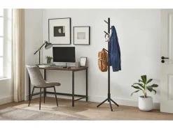 VASAGLE Garderobenständer mit 8 Haken 175 cm, Schwarz