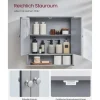 VASAGLE Spiegelschrank MDF, 13 x 56.5 x 58.5 cm