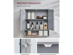 VASAGLE Spiegelschrank MDF, 13 x 56.5 x 58.5 cm