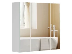 VASAGLE Spiegelschrank Weiss 15 x 90 x 60 cm