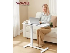 VASAGLE Stehtisch mit Platte 70 x 40 cm Weiss